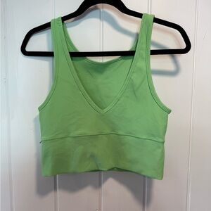 Lululemon Athletica Lime Green V-Neck Tank